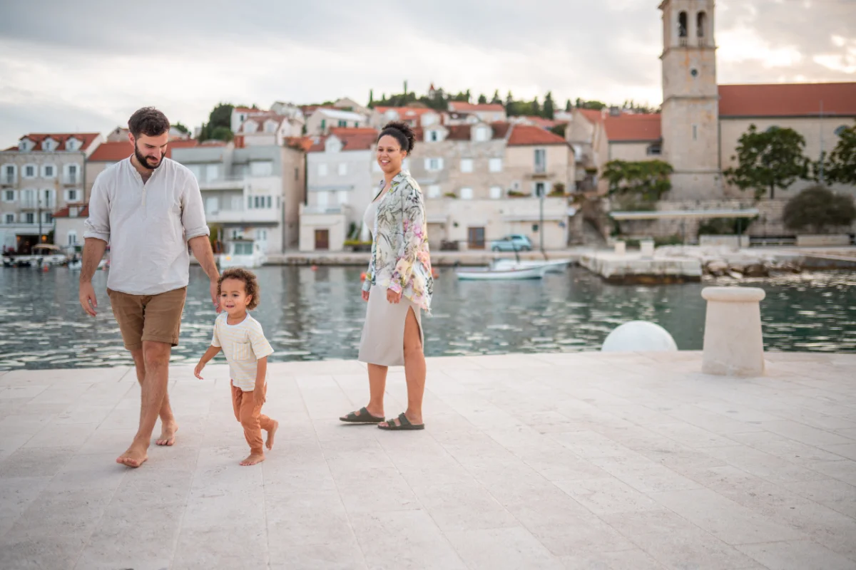 A young family in Croatia.