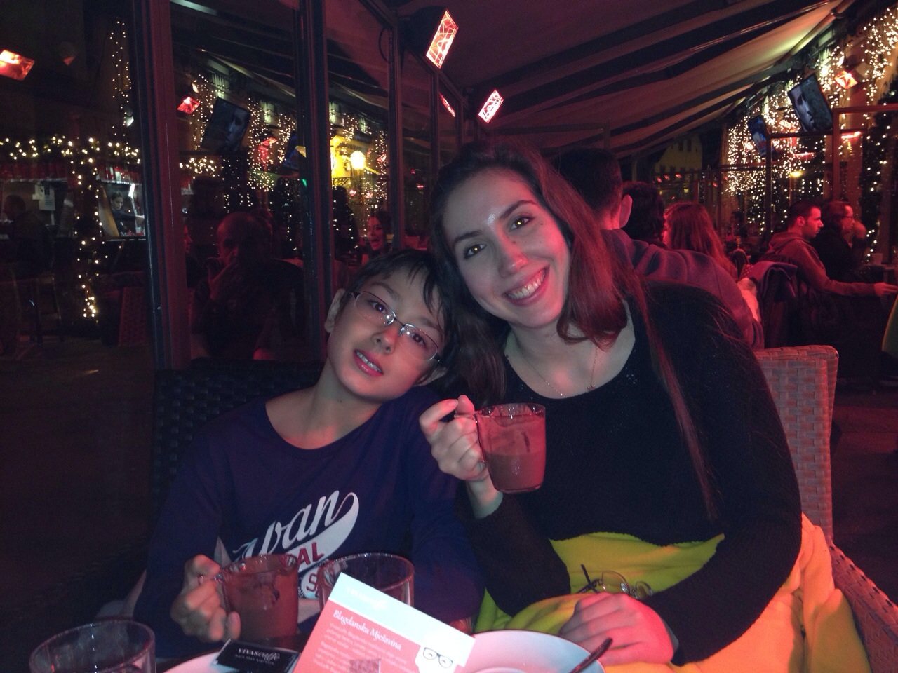 Nathalia with her brother Pedro in Zagreb, 2014